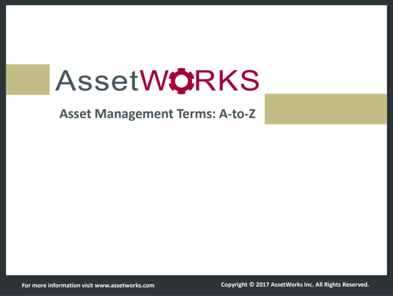 Quick Guide: Asset Management Terms from A-to-Z