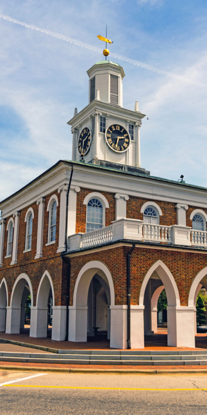 The turnabout on Hay Street passes by a historic location in Fayetteville NC