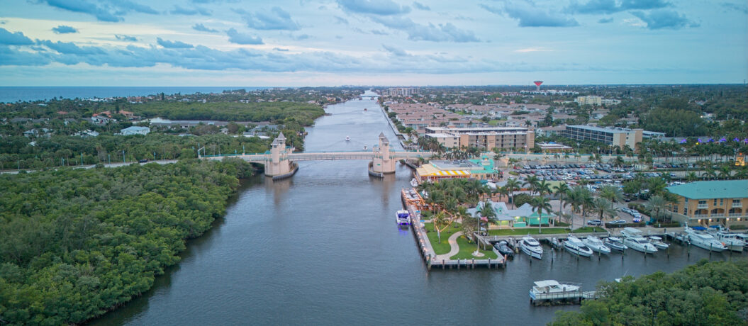 aerial view of Intracoastal at Boynton Beach blvd.