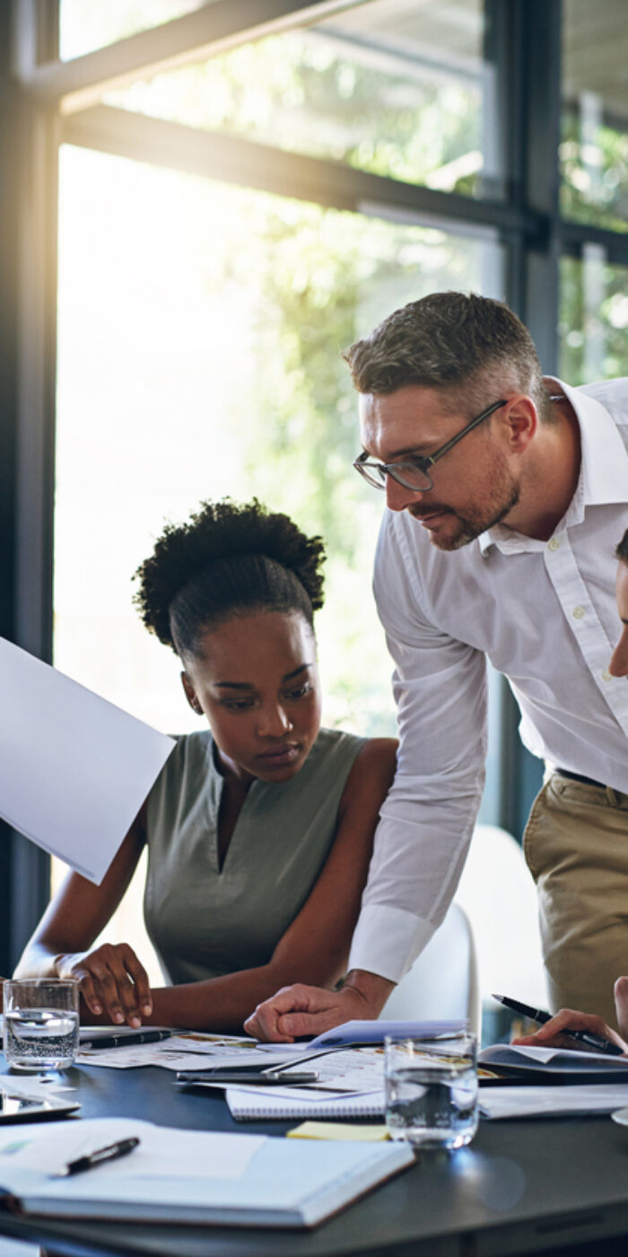 A team building an asset management plan.
