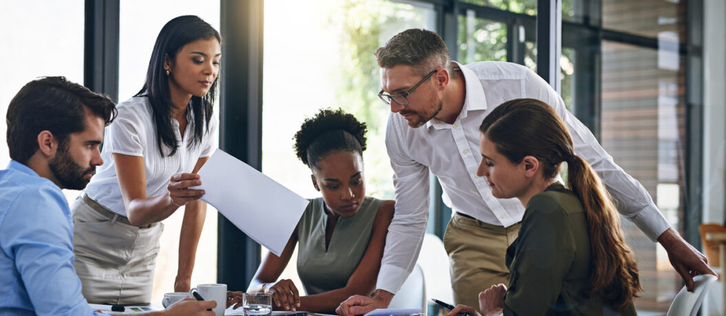 A team building an asset management plan.