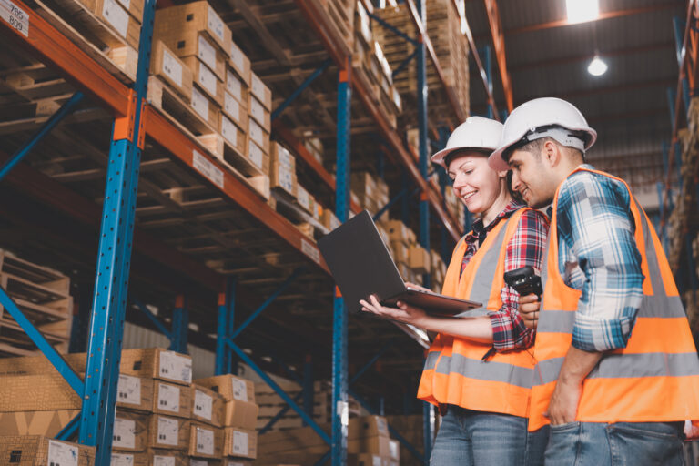 two people completing inventory