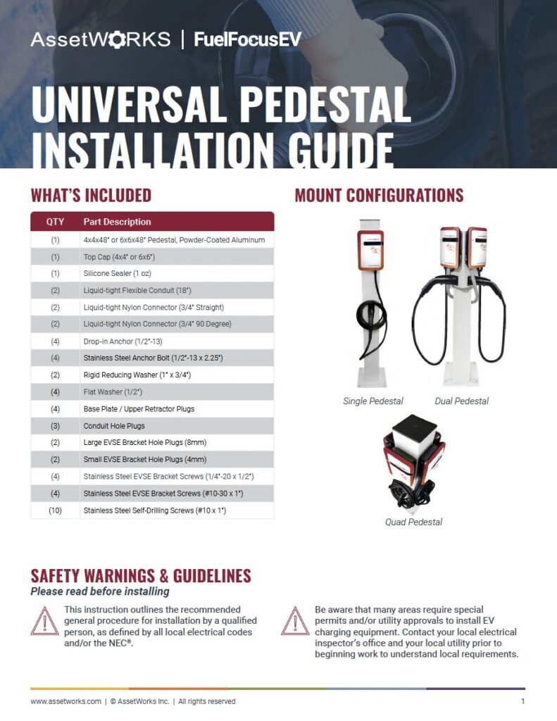 AssetWorks EV Charging Hardware Documentation - Fleet and Fuel Management
