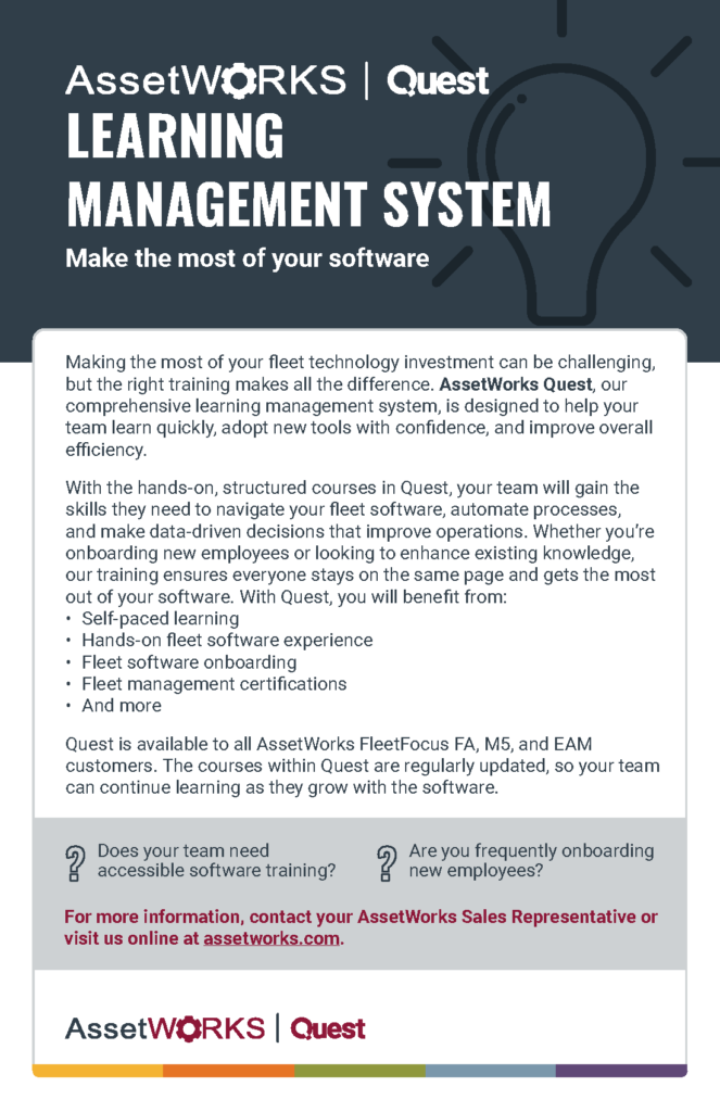 AssetWorks Product Slicks - Fleet and Fuel Management