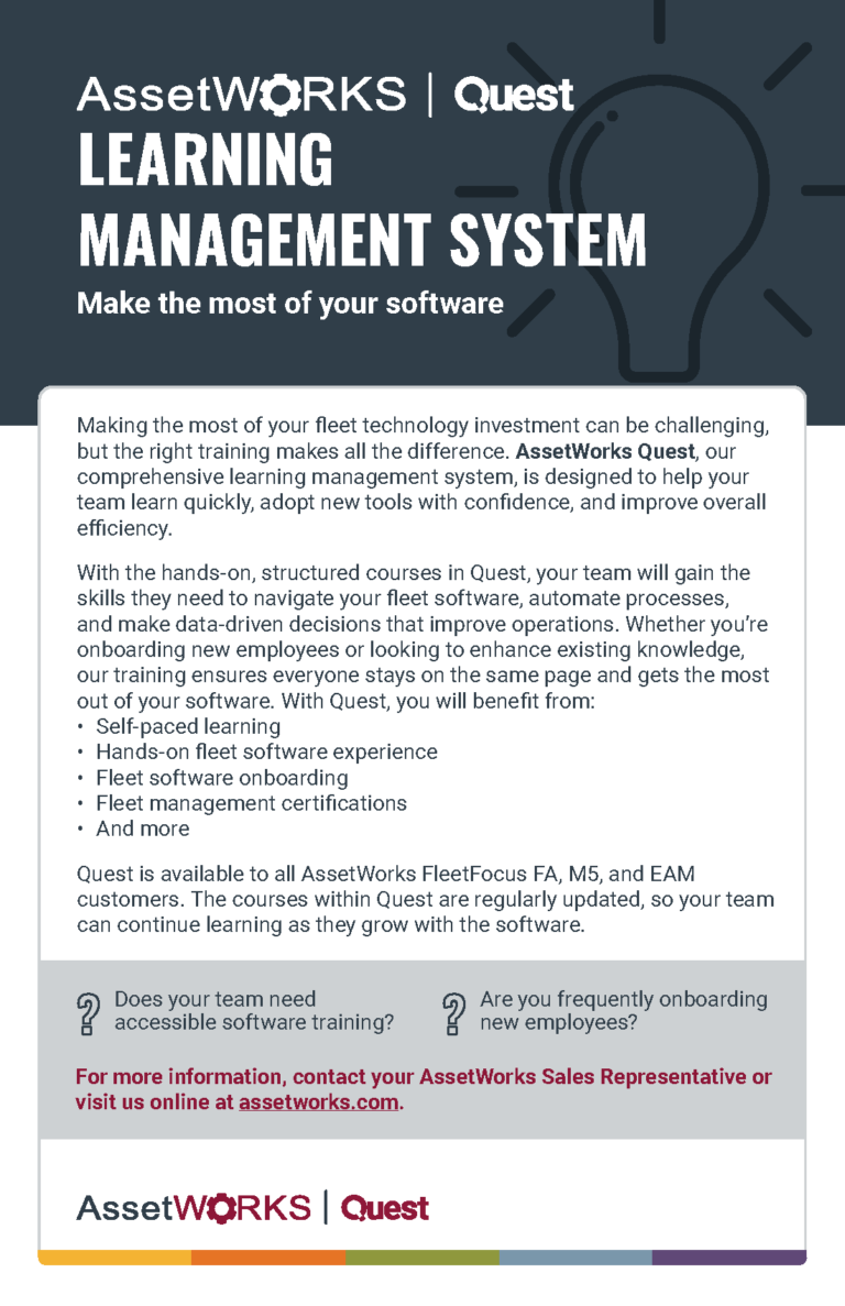 AssetWorks Product Slicks - Fleet and Fuel Management