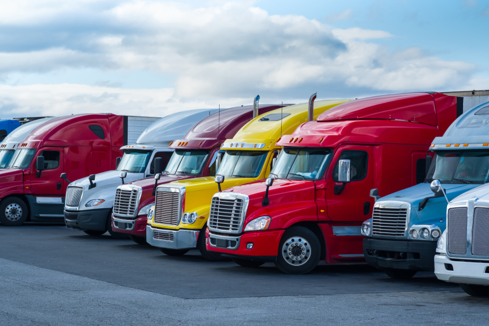 Colorful,Large,Trailer,Trucks